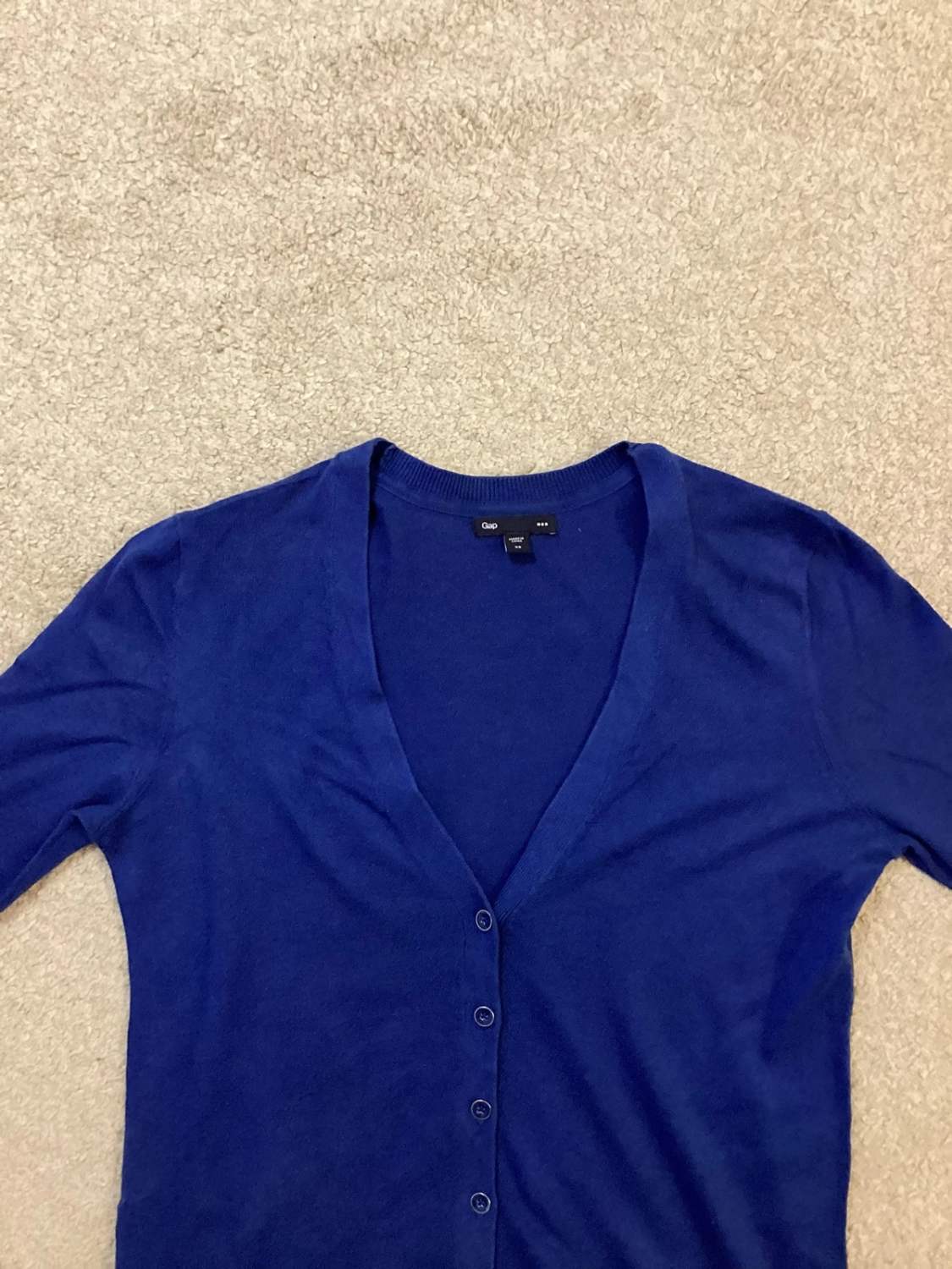 💙 Cardigan Gap Femme Col V - Bleu - Taille XS - Coton