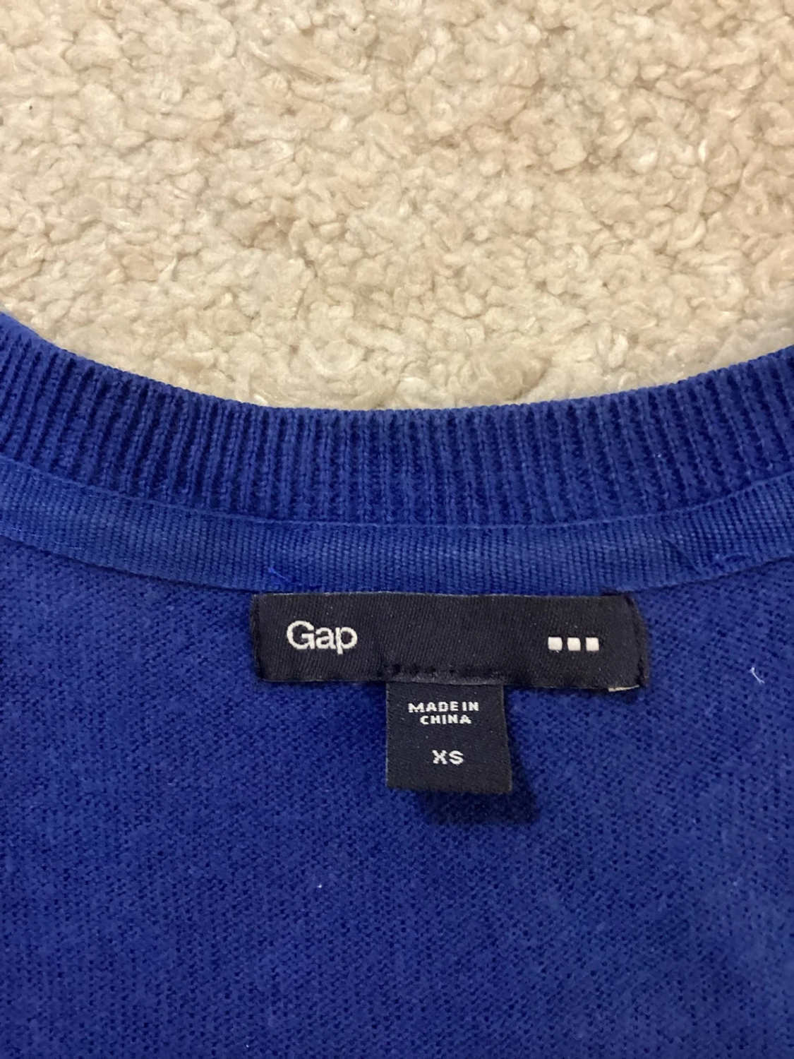 💙 Cardigan Gap Femme Col V - Bleu - Taille XS - Coton