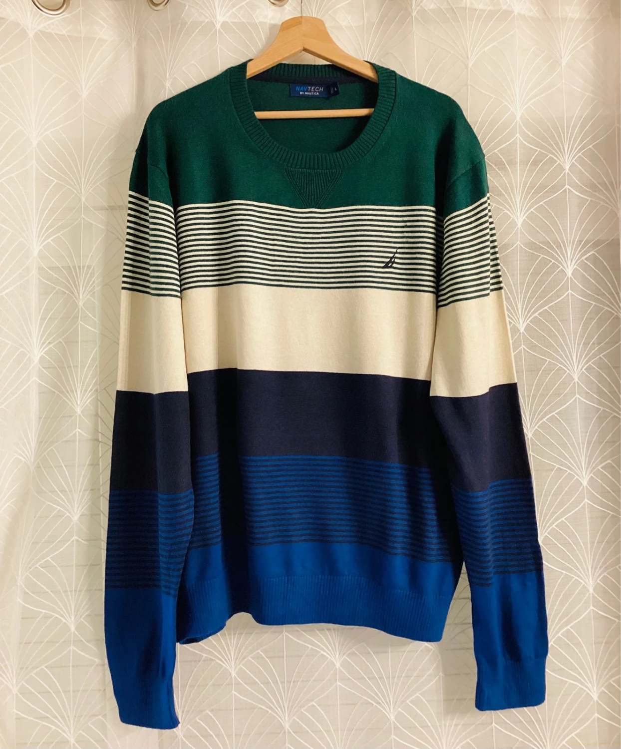 Sweat Navtech by Nautica Homme - Rayures Marines - XL