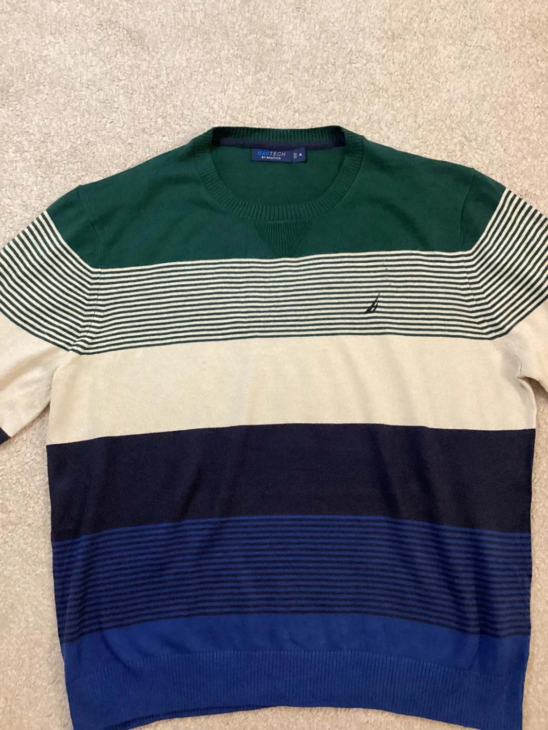 Sweat Navtech by Nautica Homme - Rayures Marines - XL