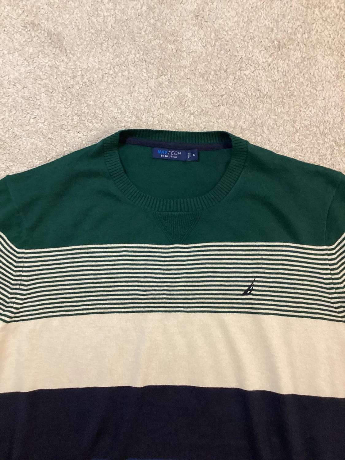 Sweat Navtech by Nautica Homme - Rayures Marines - XL