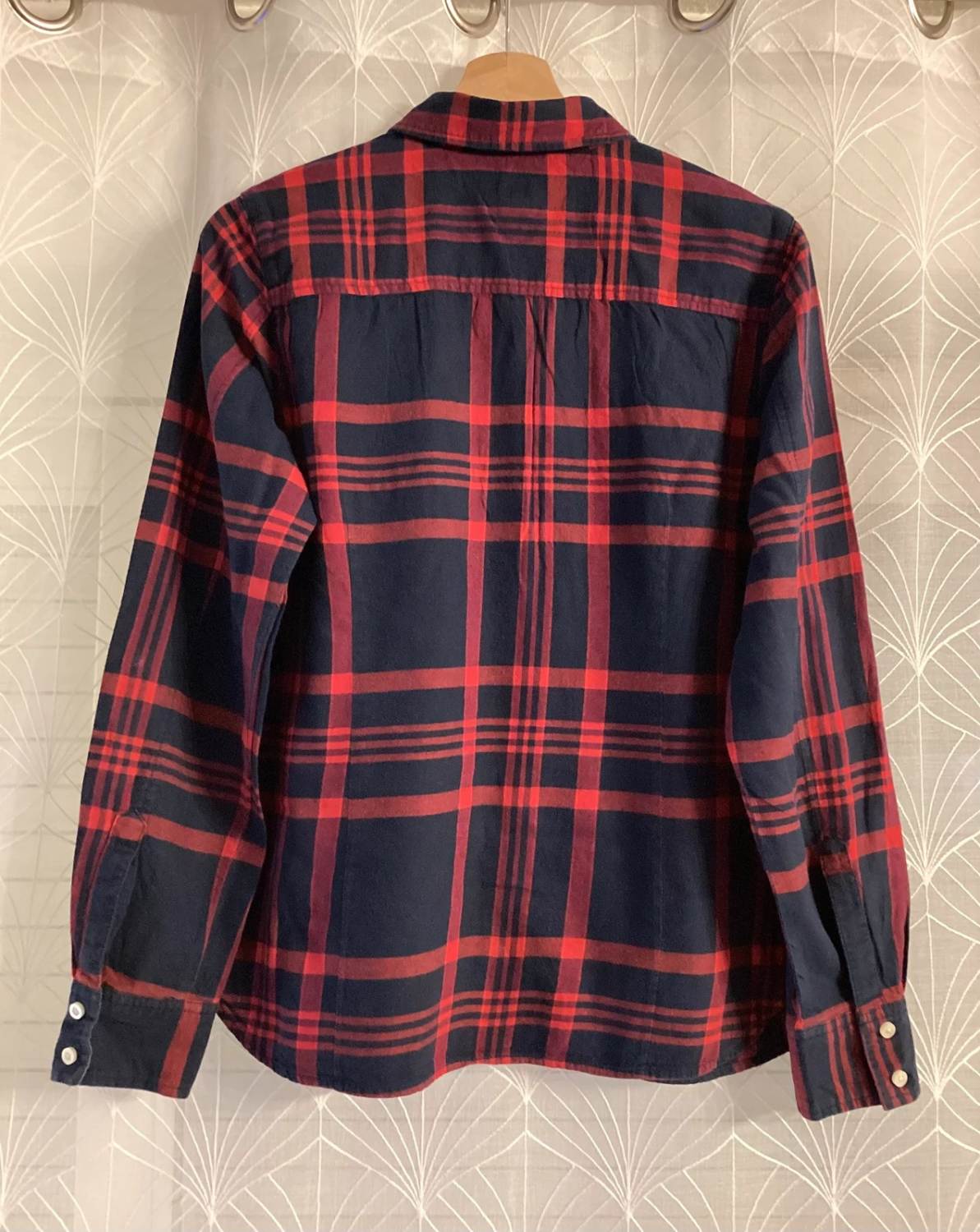 🍷🔵 Chemise Tommy Hilfiger Flanelle - Carreaux Marines & Bordeaux - S/P