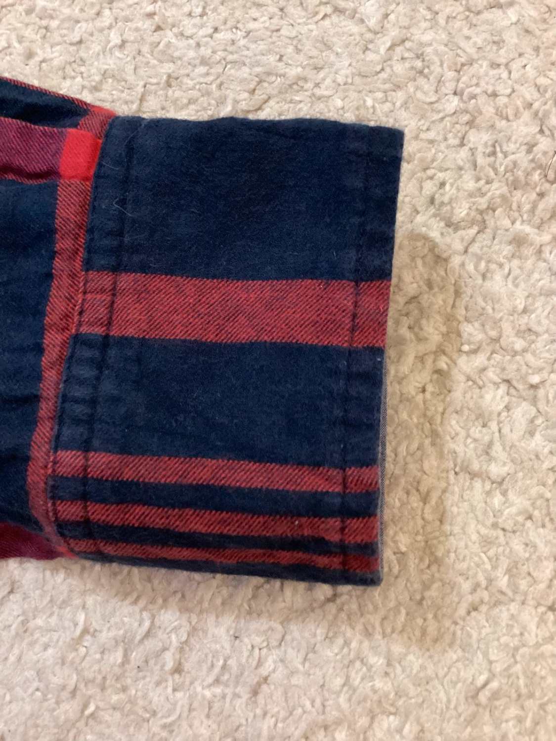 🍷🔵 Chemise Tommy Hilfiger Flanelle - Carreaux Marines & Bordeaux - S/P