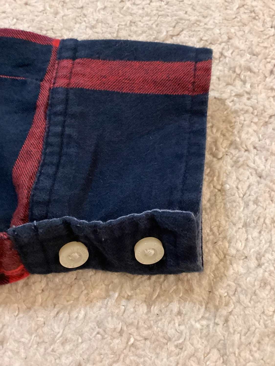 🍷🔵 Chemise Tommy Hilfiger Flanelle - Carreaux Marines & Bordeaux - S/P