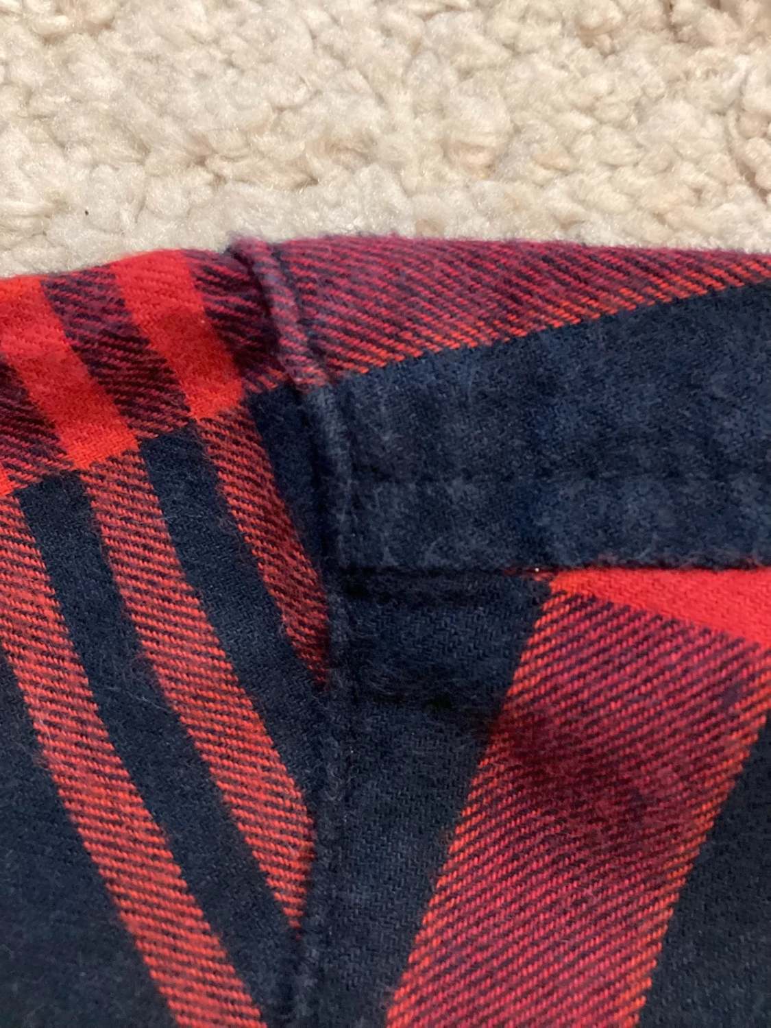 🍷🔵 Chemise Tommy Hilfiger Flanelle - Carreaux Marines & Bordeaux - S/P