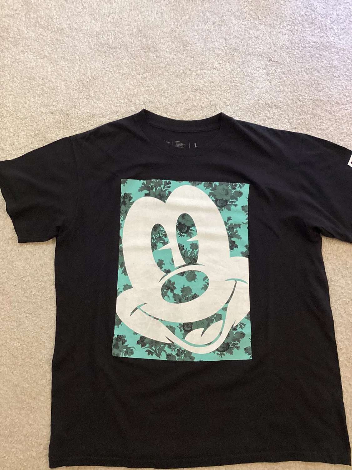 T-shirt Disney Mickey Mouse Classique - Noir - Taille L - Coton
