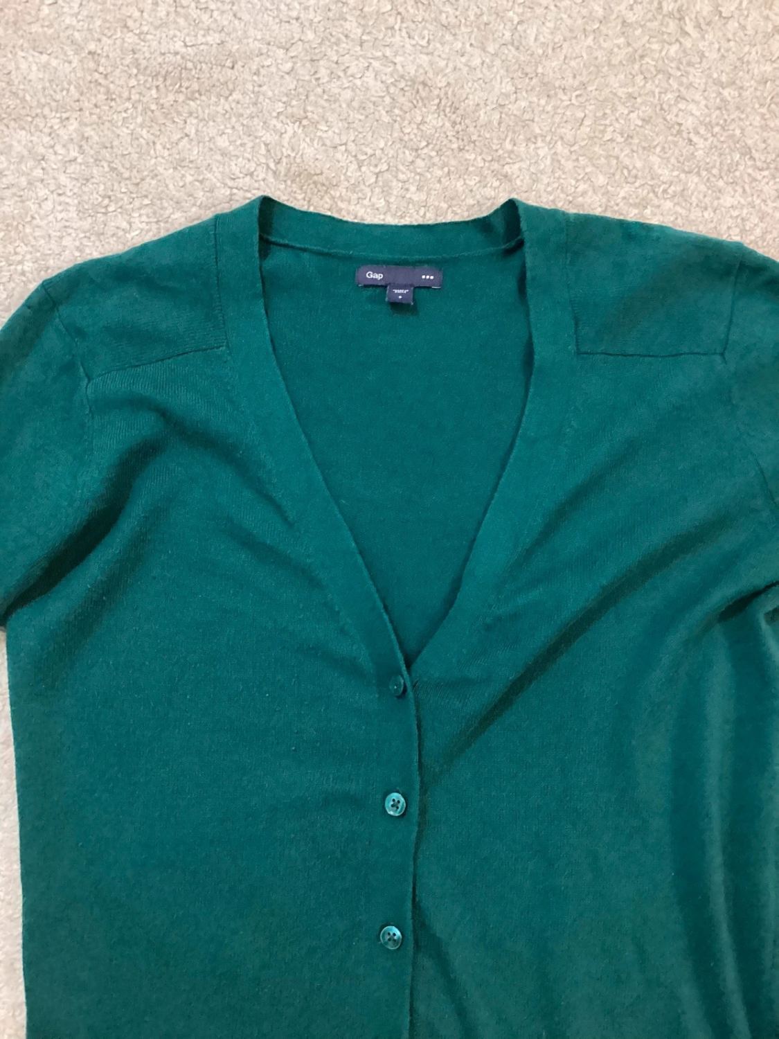 💚 Cardigan Gap Femme Col V - Vert Foncé - Taille S