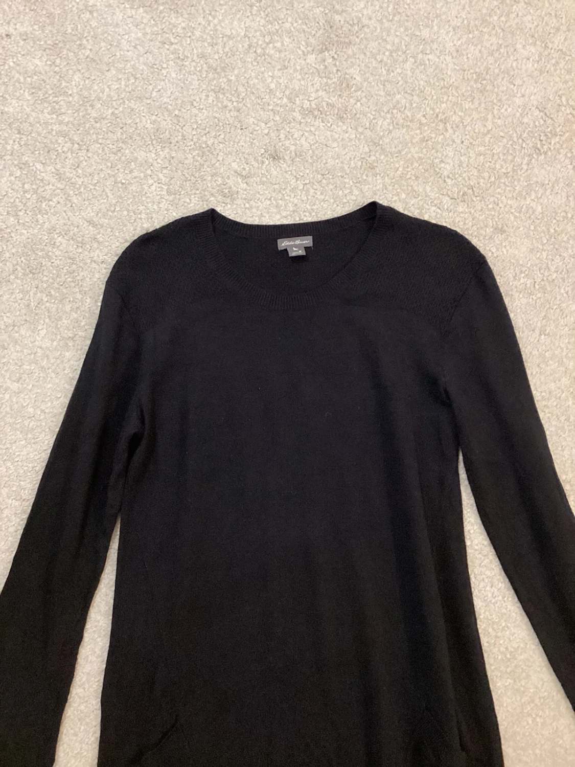 🖤 Sweat Long Eddie Bauer Femme - Noir - Taille M - Coton/Nylon