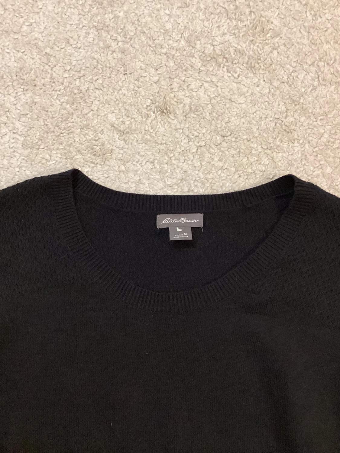 🖤 Sweat Long Eddie Bauer Femme - Noir - Taille M - Coton/Nylon