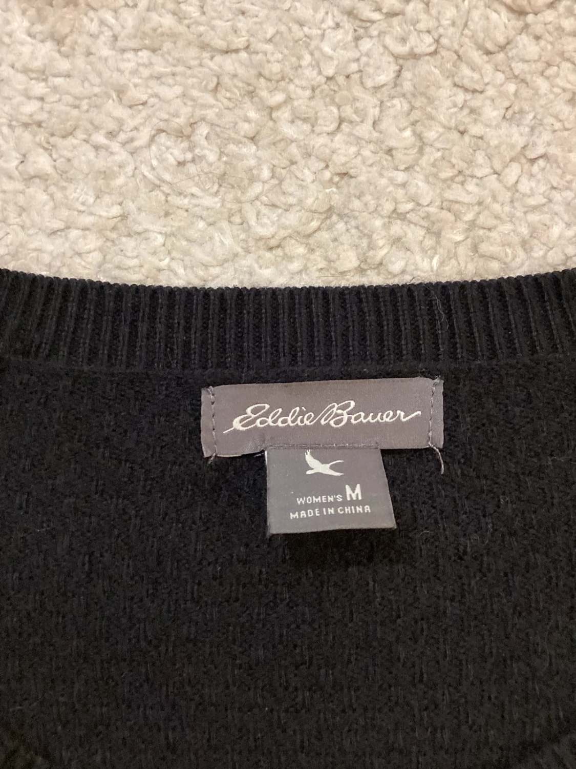 🖤 Sweat Long Eddie Bauer Femme - Noir - Taille M - Coton/Nylon