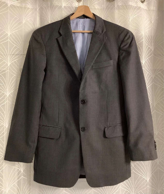 Blazer Tommy Hilfiger Uomo - Righe Grigie - Taglia S - Lana
