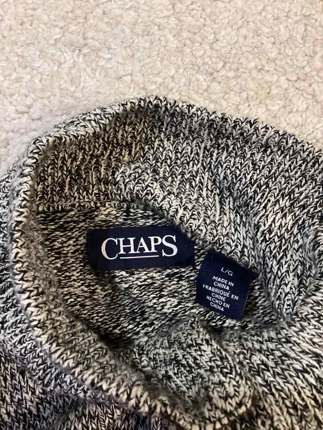 🟥⬛ Sweat Chaps Homme à Rayures - Gris/Rouge/Noir - Taille L/G