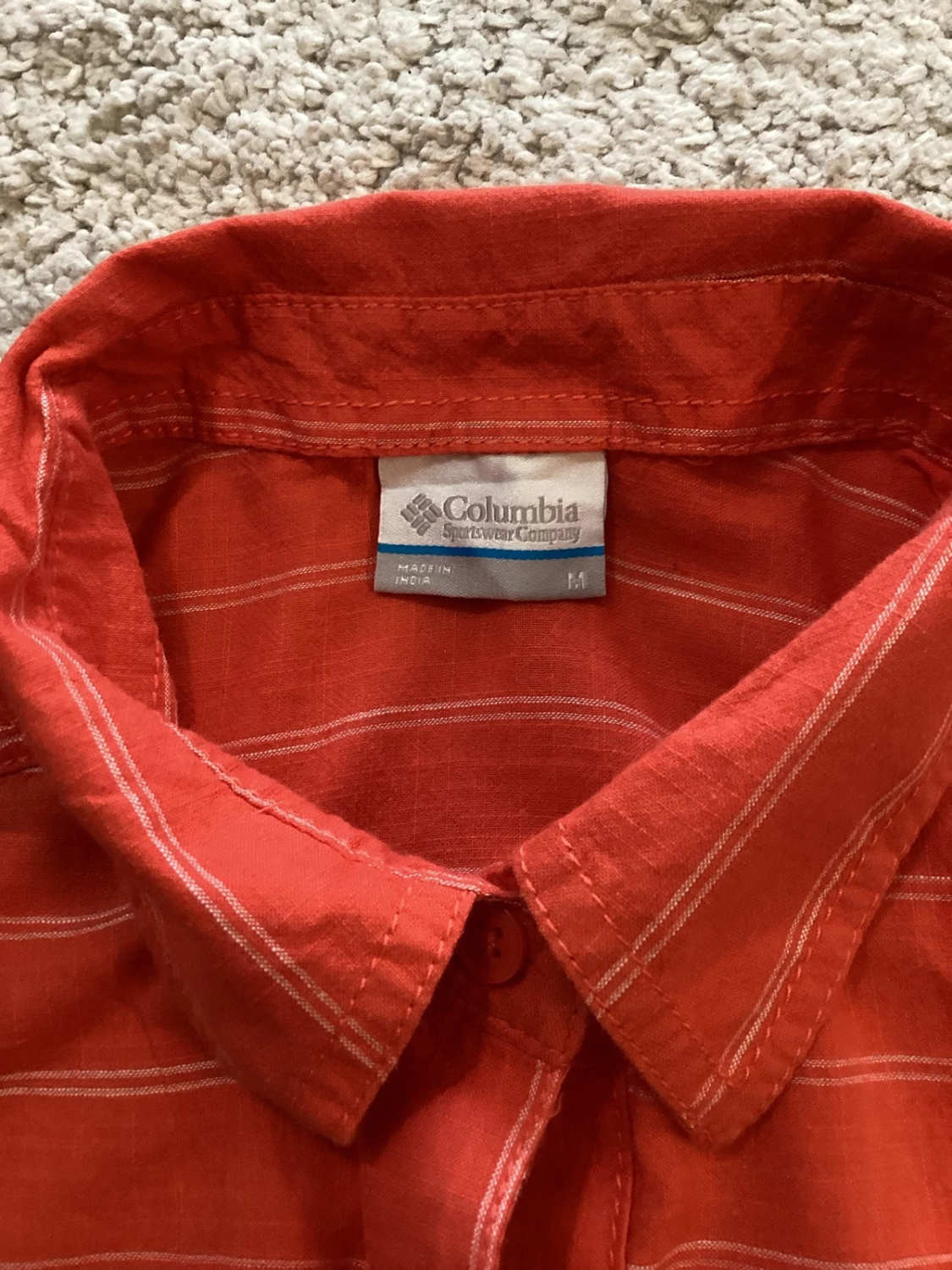 Chemise Sans Manches Columbia Femme à Rayures - Rouge/Blanc