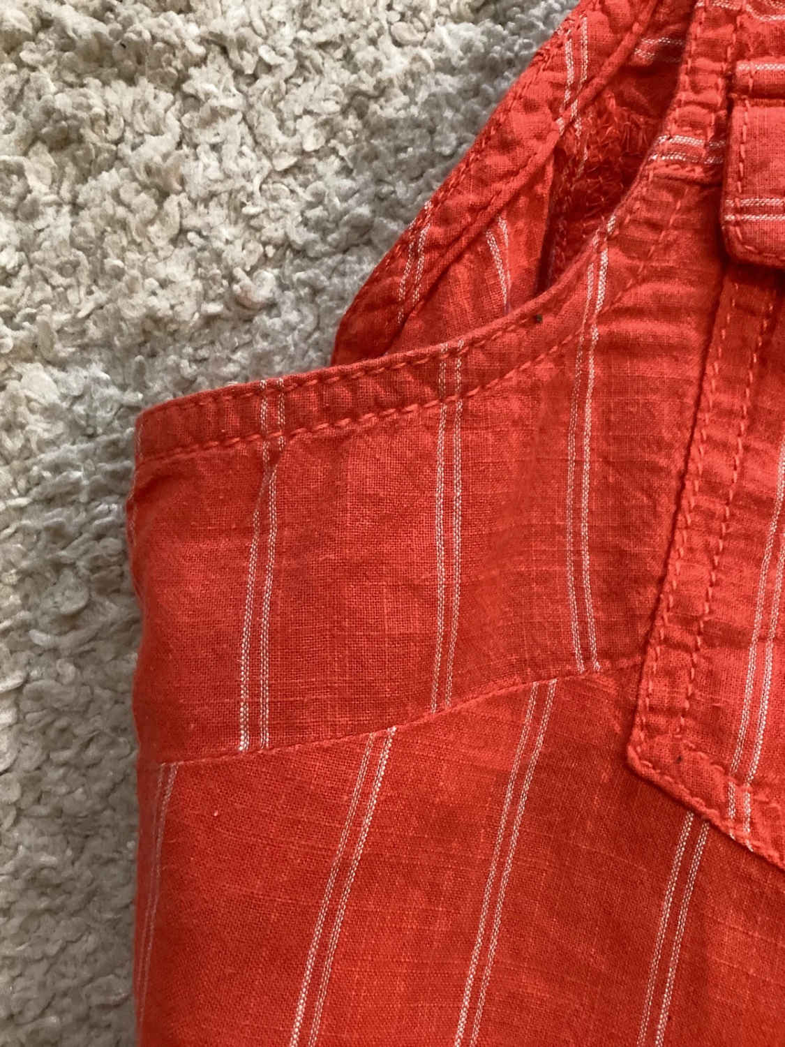 Chemise Sans Manches Columbia Femme à Rayures - Rouge/Blanc