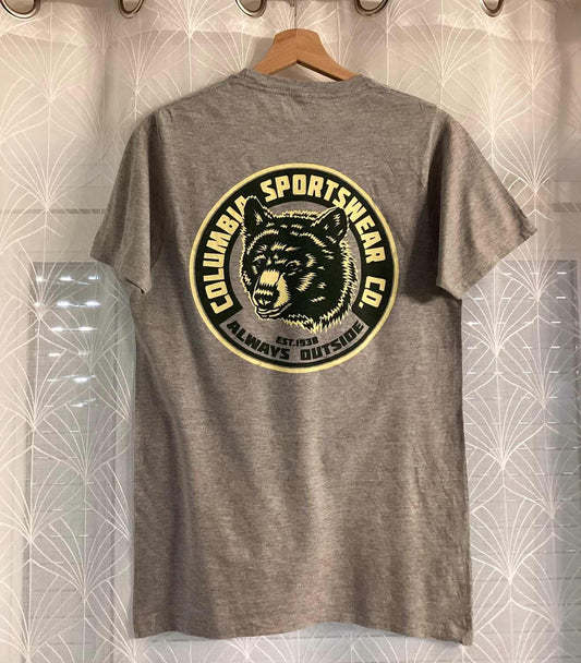 Camiseta Columbia Hombre - Gris - Talla S - Algodón/Poliéster