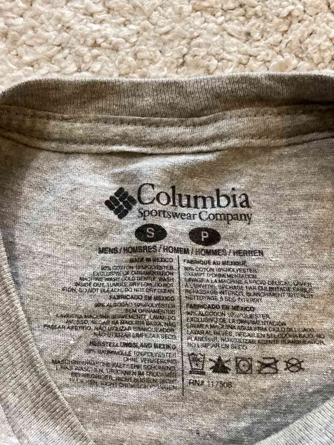 T-shirt Columbia Homme - Gris - Taille S - Coton/Polyester