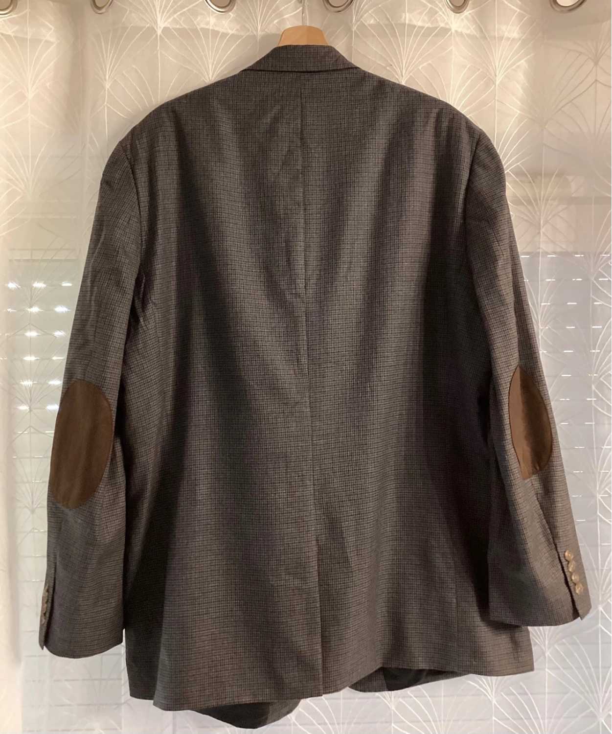 🧥 Blazer Chaps Homme - Carreaux Gris/Noir/Kaki - Taille L