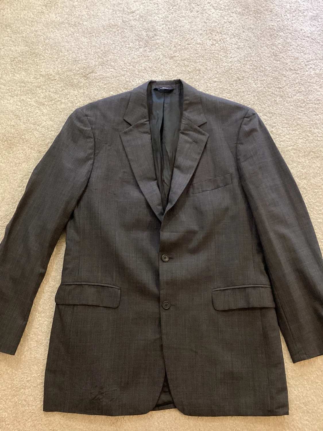 Blazer Brooks Brothers 346 Stretch - Carreaux Gris/Bleu - Taille 42L