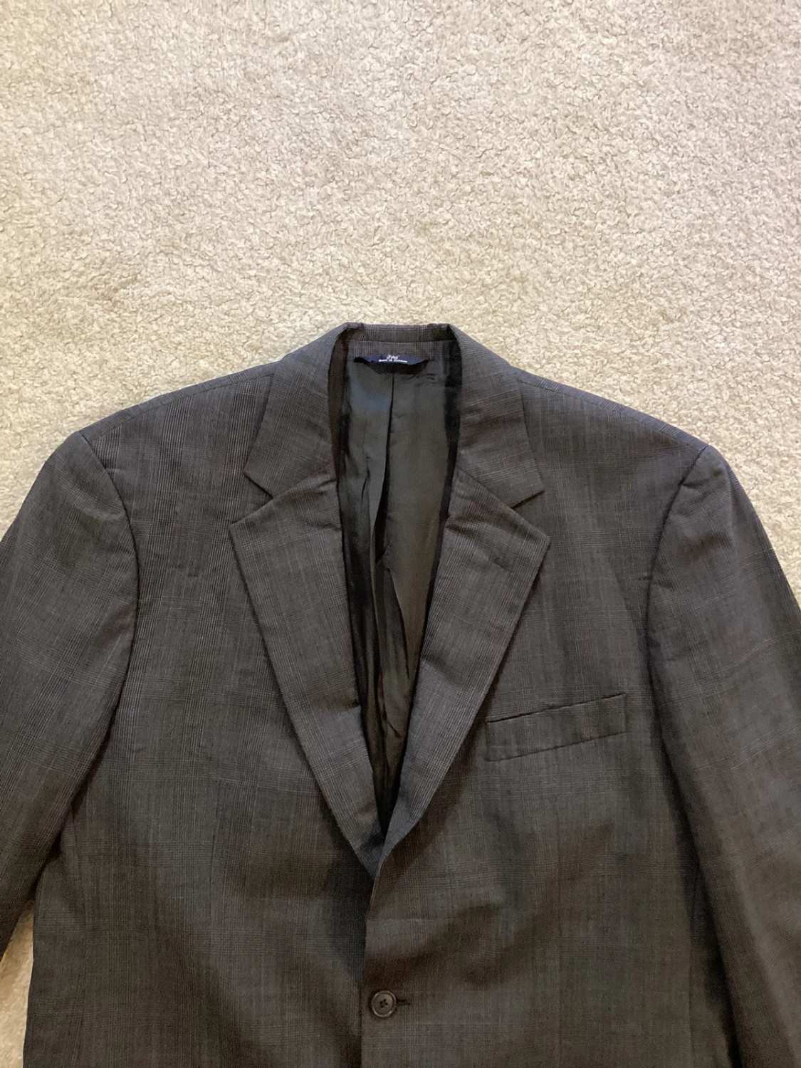 Blazer Brooks Brothers 346 Stretch - Carreaux Gris/Bleu - Taille 42L