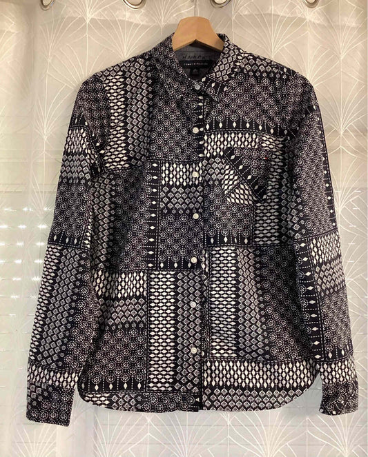 Chemise Tommy Hilfiger Femme à Motif - Noir/Blanc - XSTP