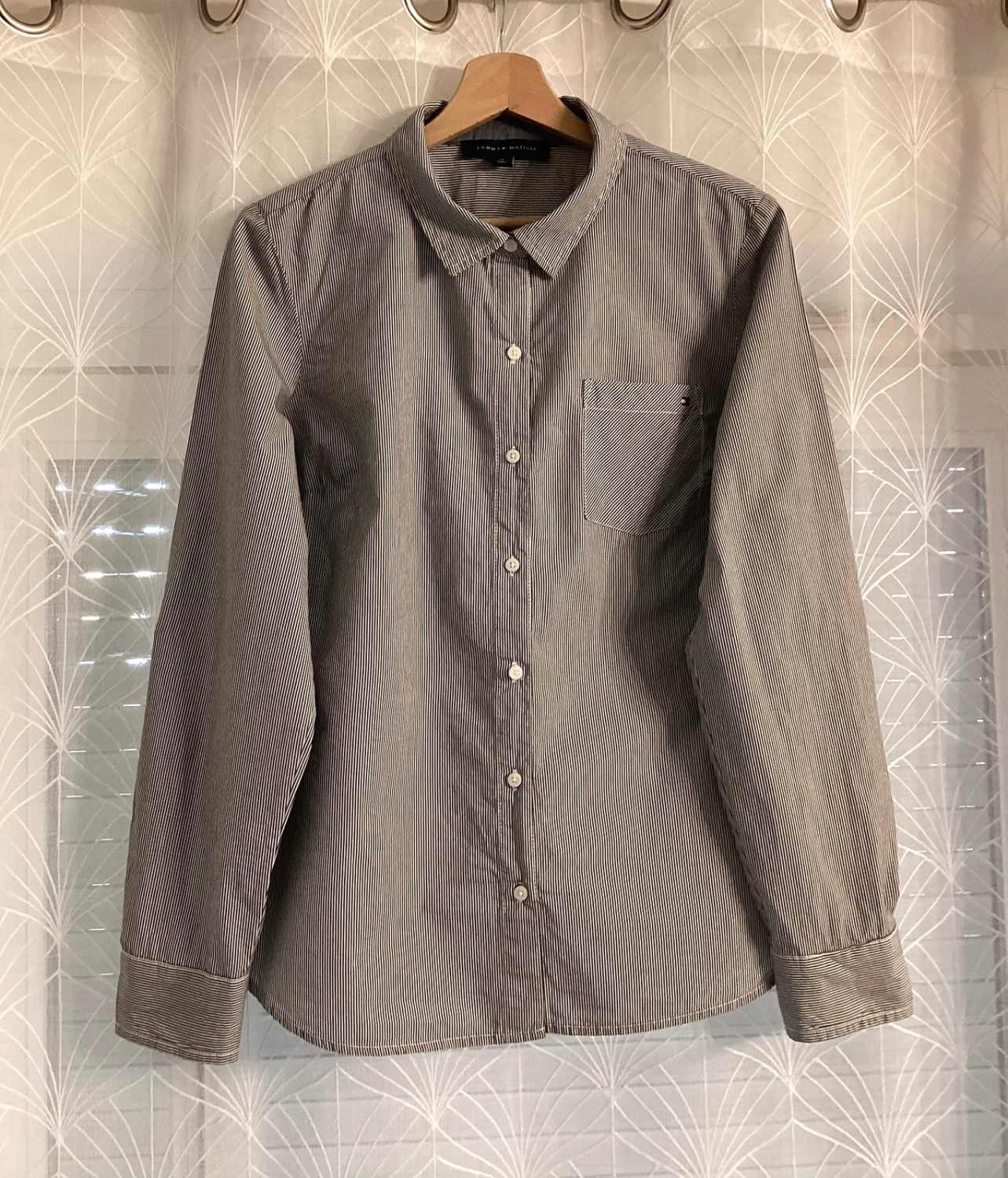 Camisa Tommy Hilfiger Mujer a Rayas - Gris/Blanco