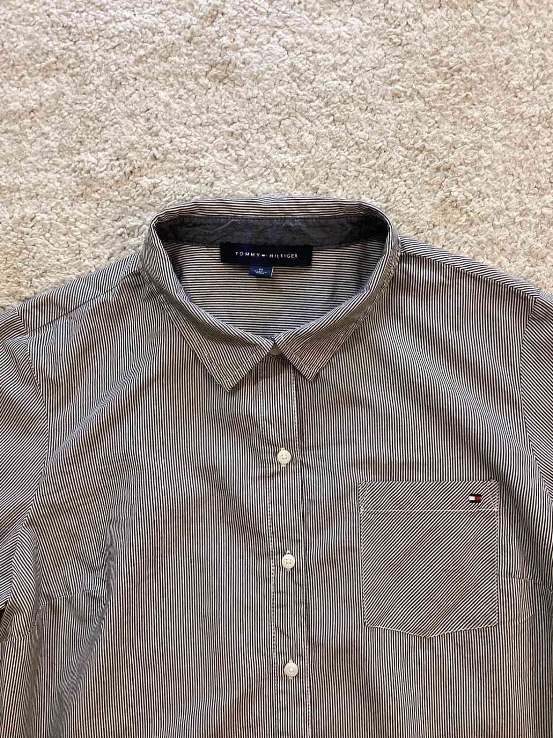 Camisa Tommy Hilfiger Mujer a Rayas - Gris/Blanco