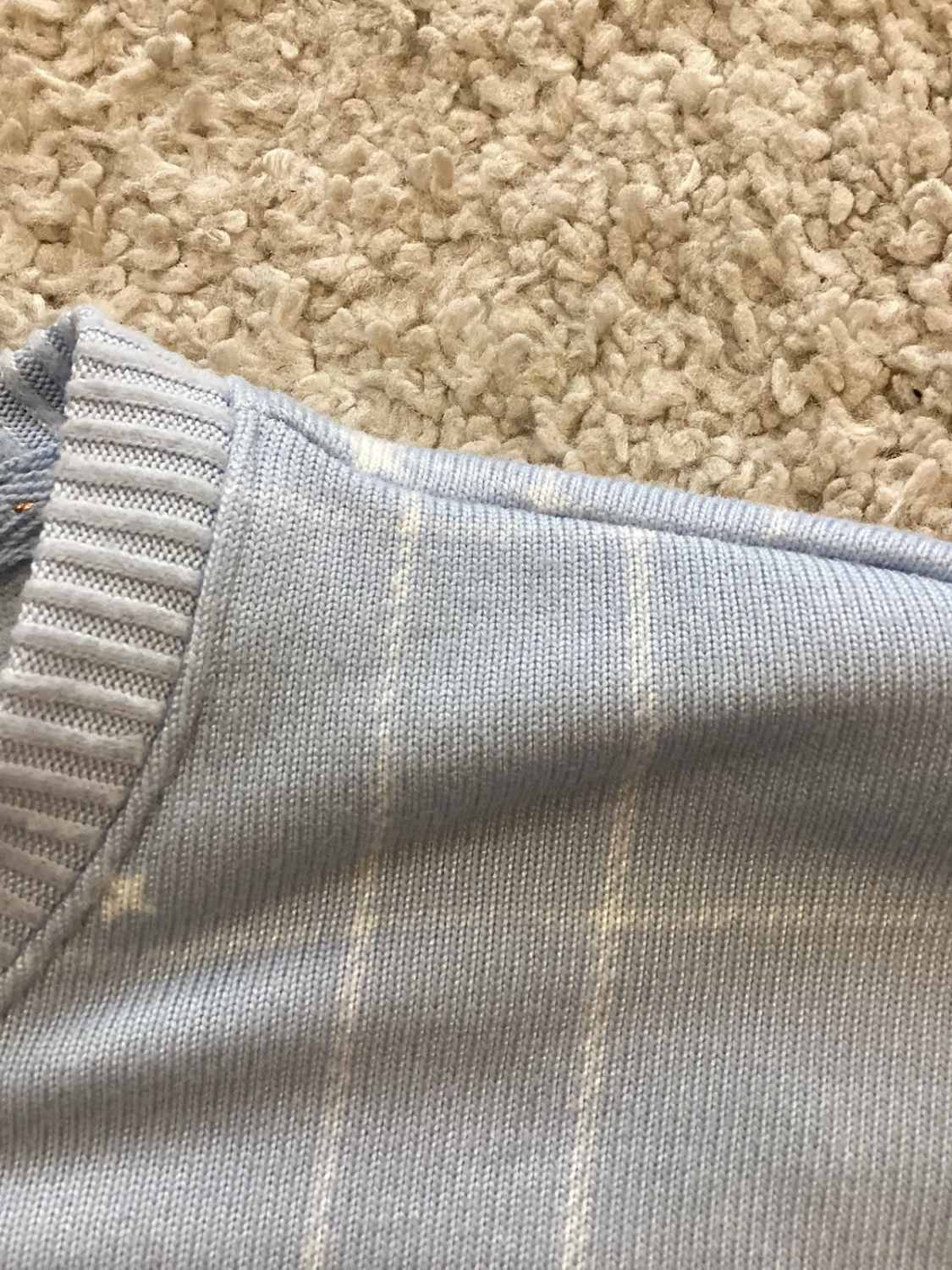 🌙 Pull de Nuit Lauren Conrad - Carreaux Bleu/Blanc - Taille L