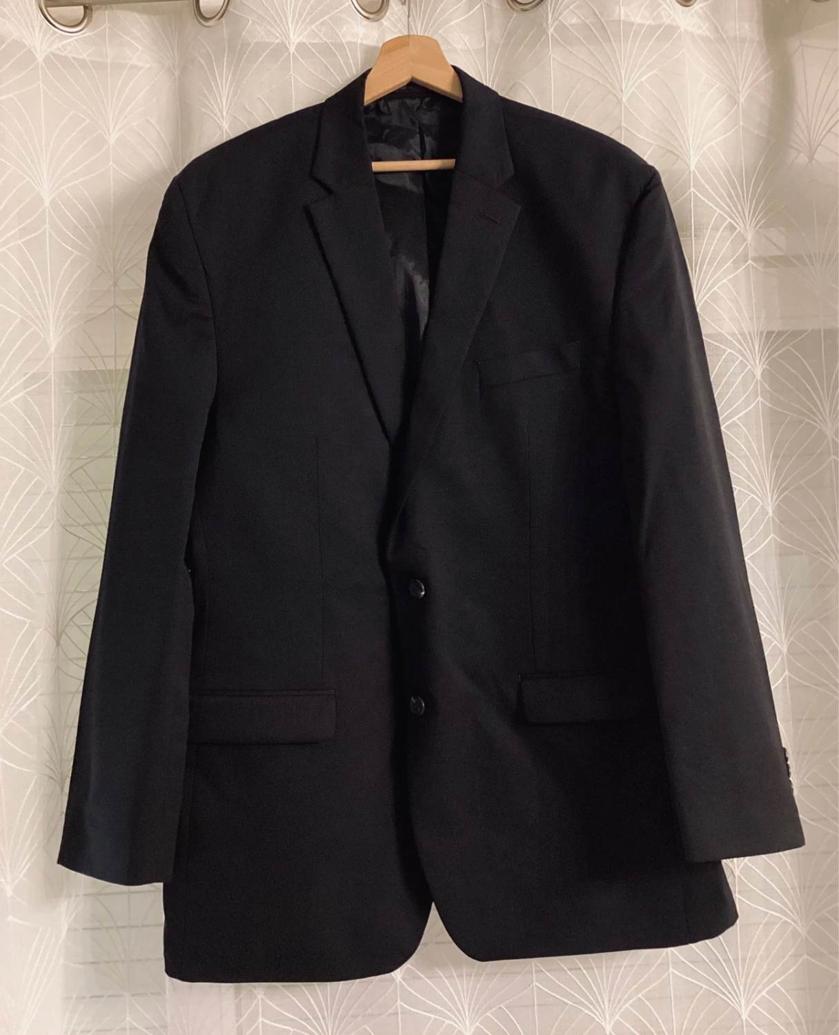 🖤 Blazer Chaps Homme - Noir - Taille 46L (L) - Laine/Spandex