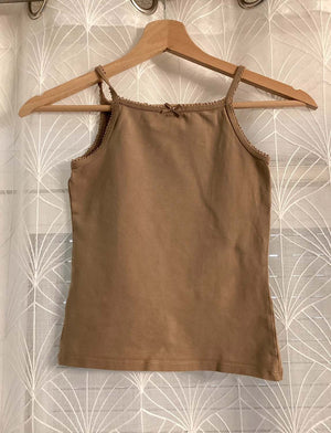 🤎 Top Ultra Court - Marron - Taille XXXS - Coton/Elastane