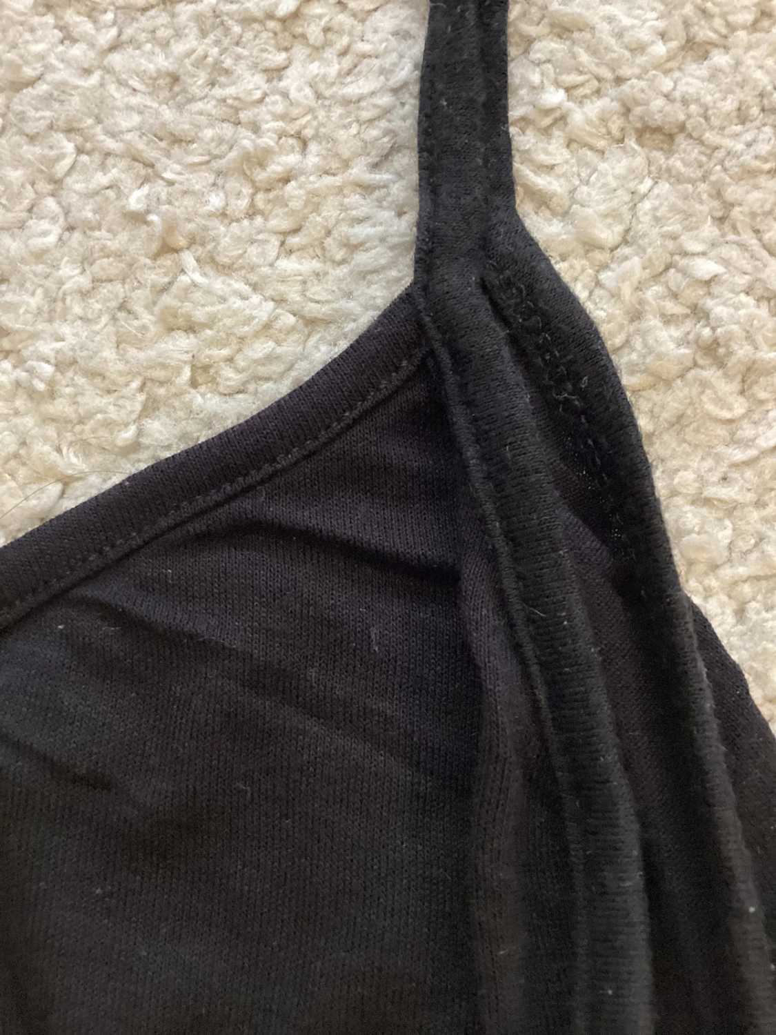 🖤 Top à Bretelles - Noir - Taille S - Viscose/Elastane