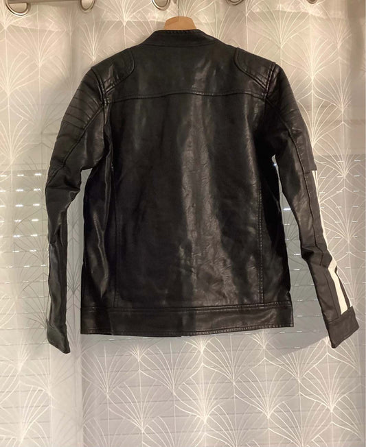 Veste Contrastée - Noir & Blanc - Taille S - Polyuréthane/Coton