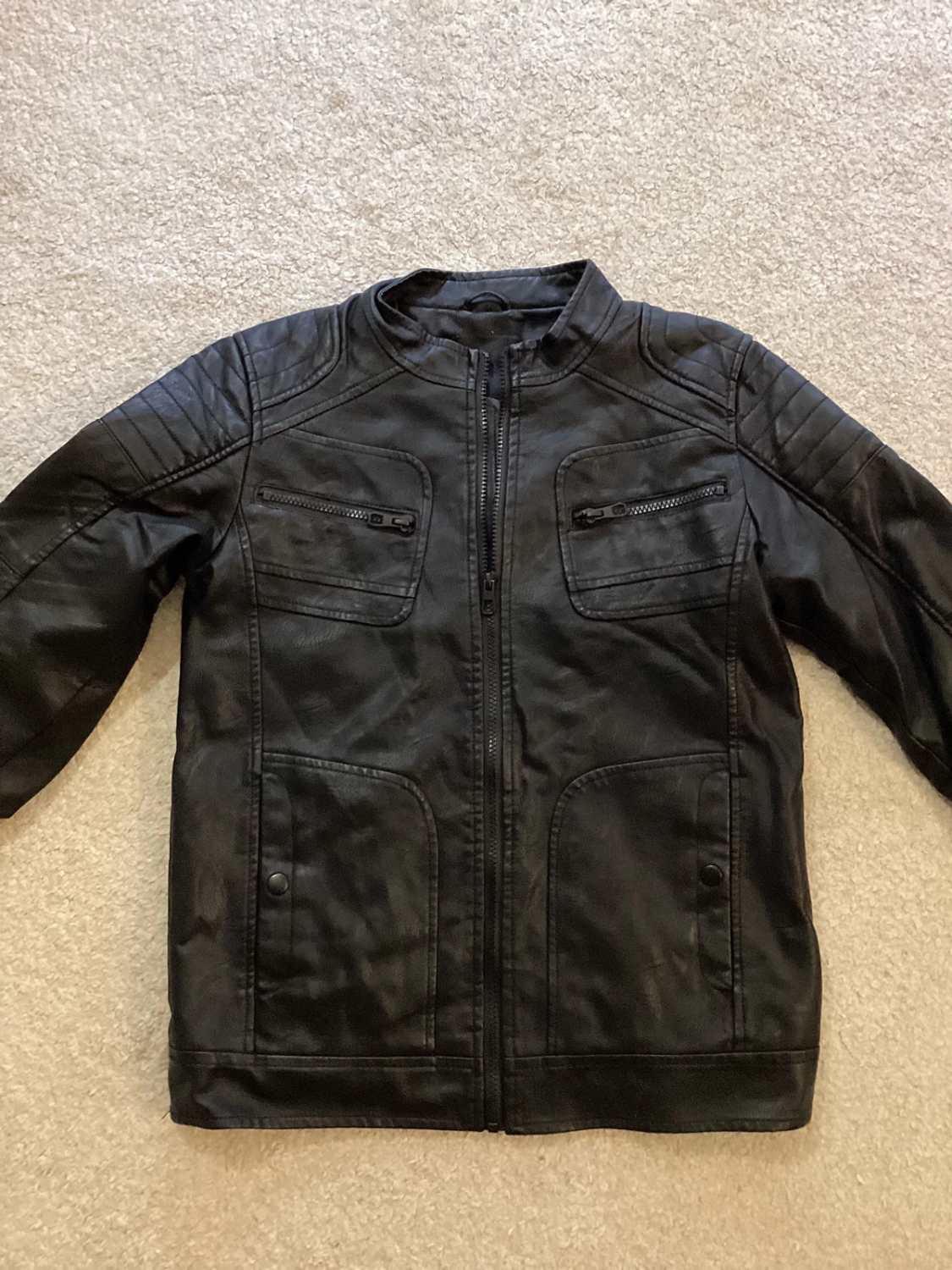 Veste Contrastée - Noir & Blanc - Taille S - Polyuréthane/Coton