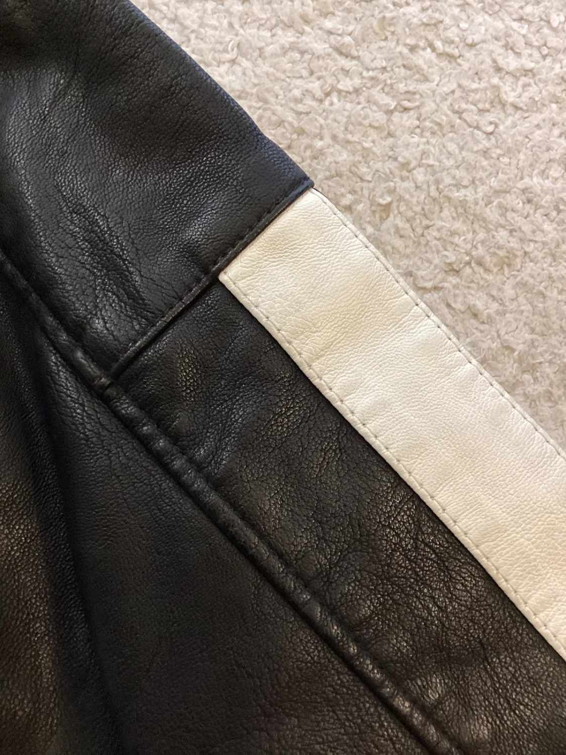 Veste Contrastée - Noir & Blanc - Taille S - Polyuréthane/Coton