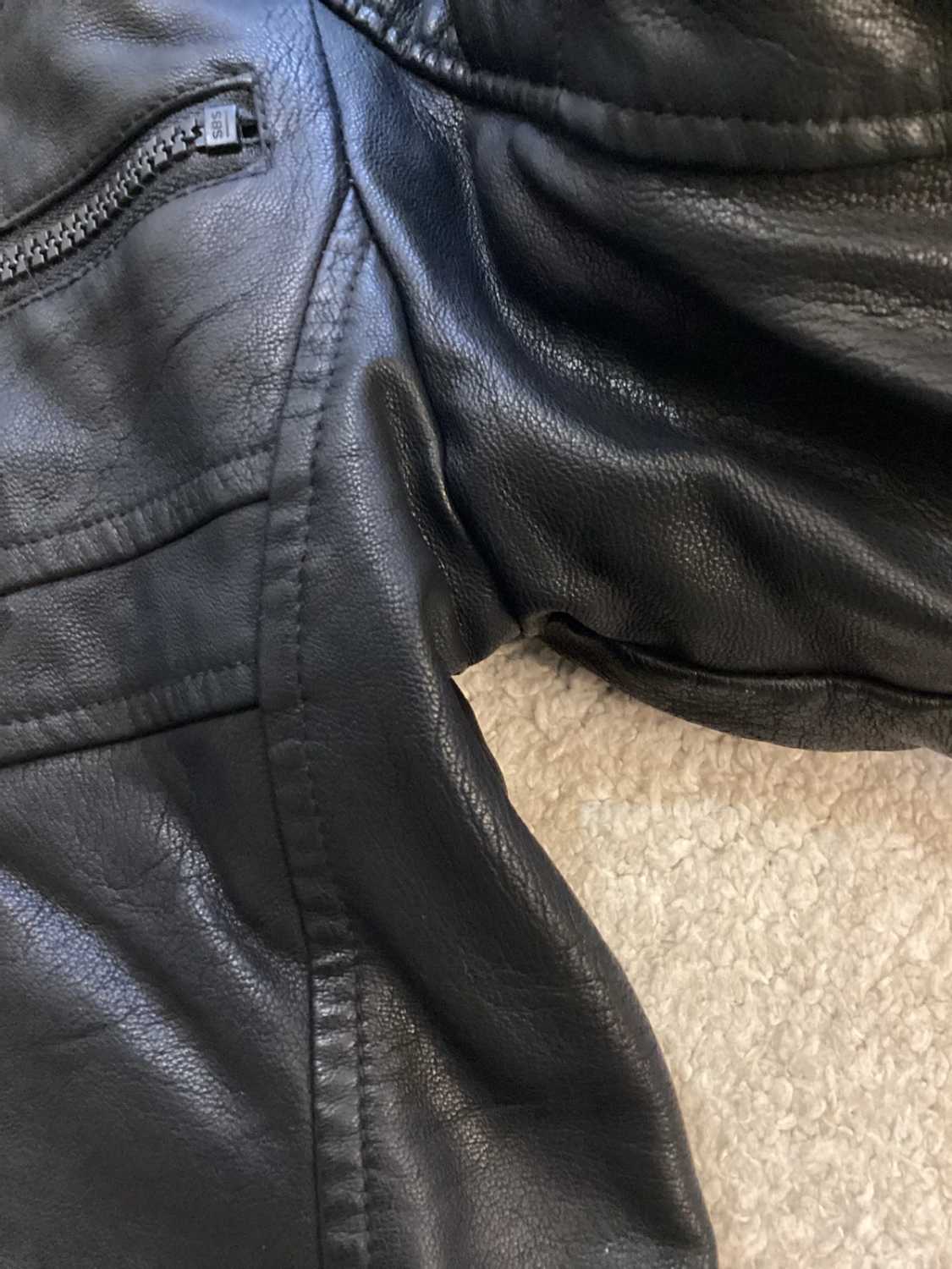Veste Contrastée - Noir & Blanc - Taille S - Polyuréthane/Coton