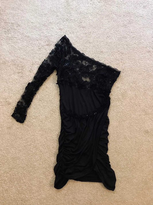 Robe Épaule Dénudée Noire - M