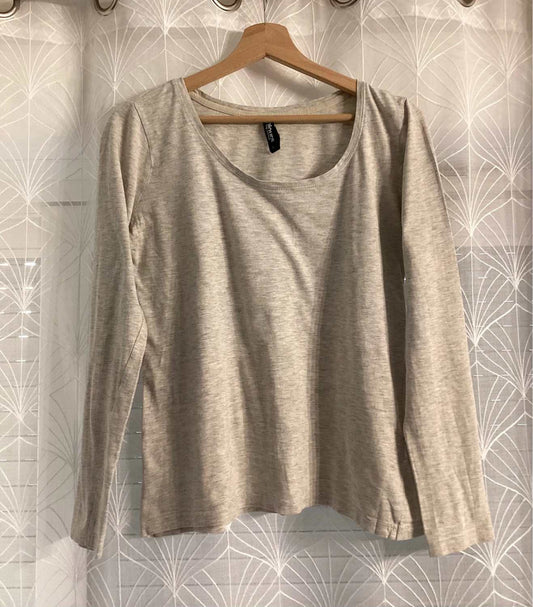 T-shirt Colours Manches Longues - Gris/Beige - Taille L