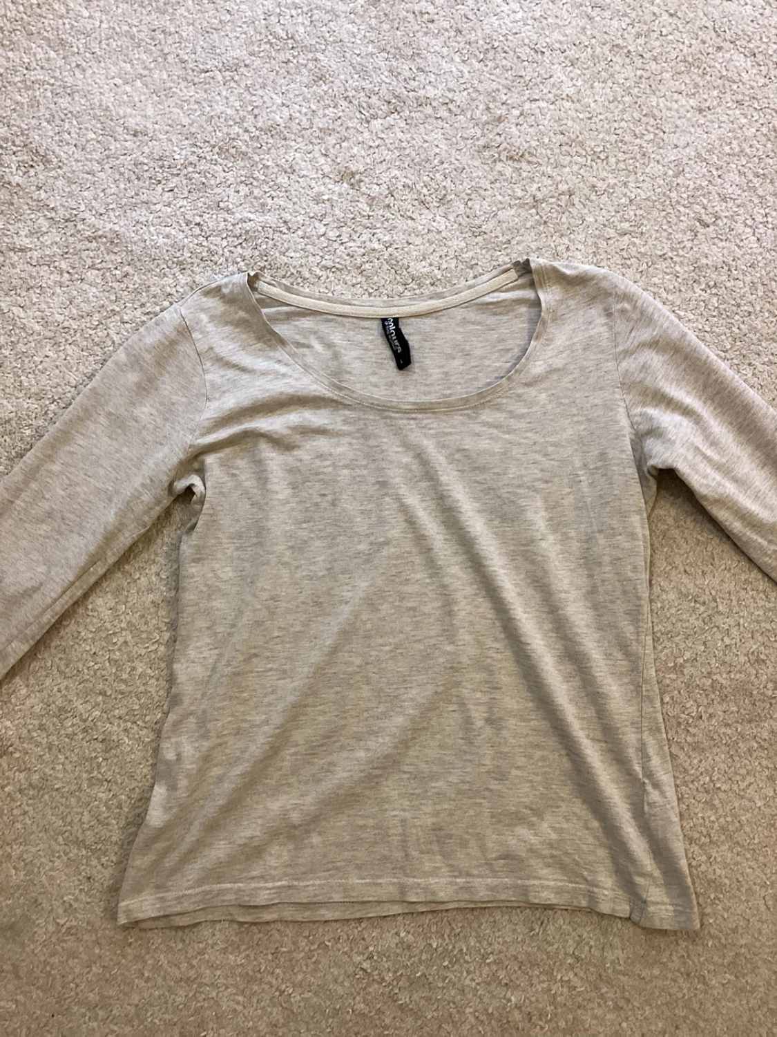 T-shirt Colours Manches Longues - Gris/Beige - Taille L