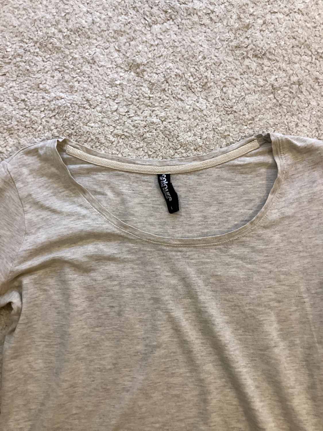 T-shirt Colours Manches Longues - Gris/Beige - Taille L