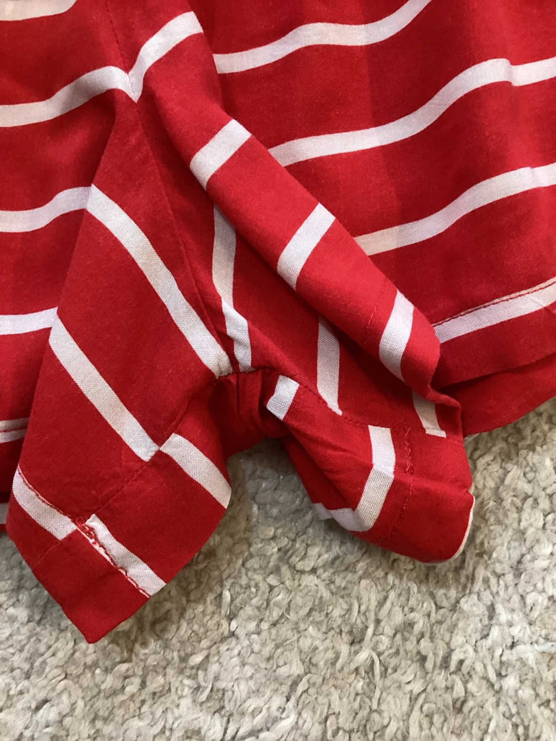 Short Rayé Calzedonia - Rouge & Blanc - Taille S - Viscose