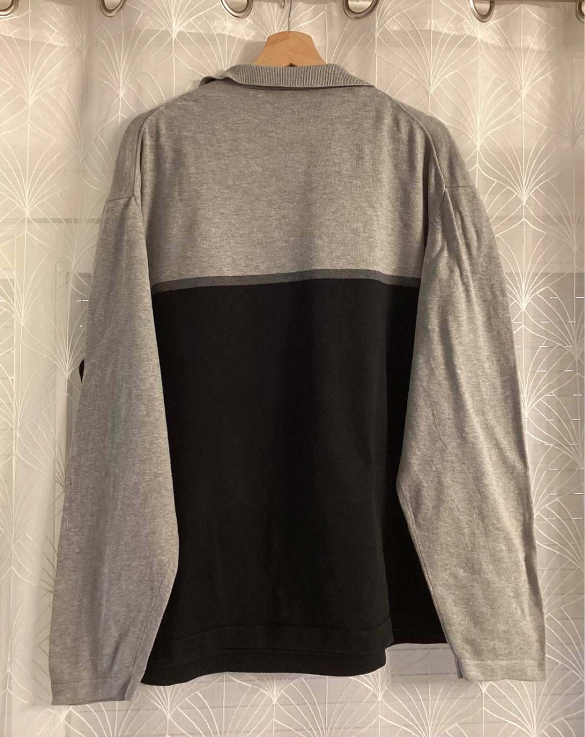 🎩 Sweat Polo Gap Homme - Gris/Noir - Taille XXL - Coton
