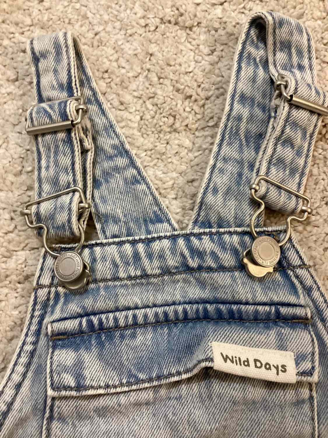 👖 Combi-short Jeans C&A Baby - Bleu Clair - 6-9 Mois - NEUF avec étiquette - Garçon