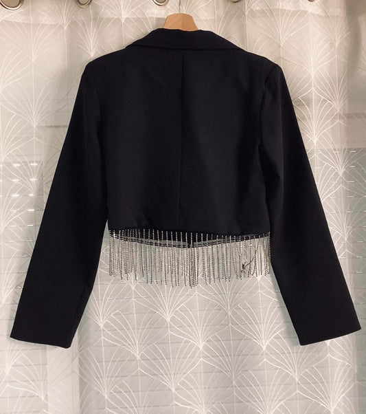 🖤 Blazer Court LS3 - Noir - Taille M - Polyester/Elastane