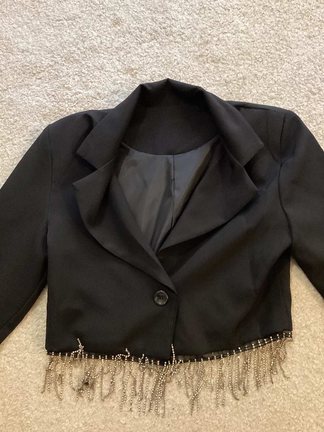🖤 Blazer Court LS3 - Noir - Taille M - Polyester/Elastane