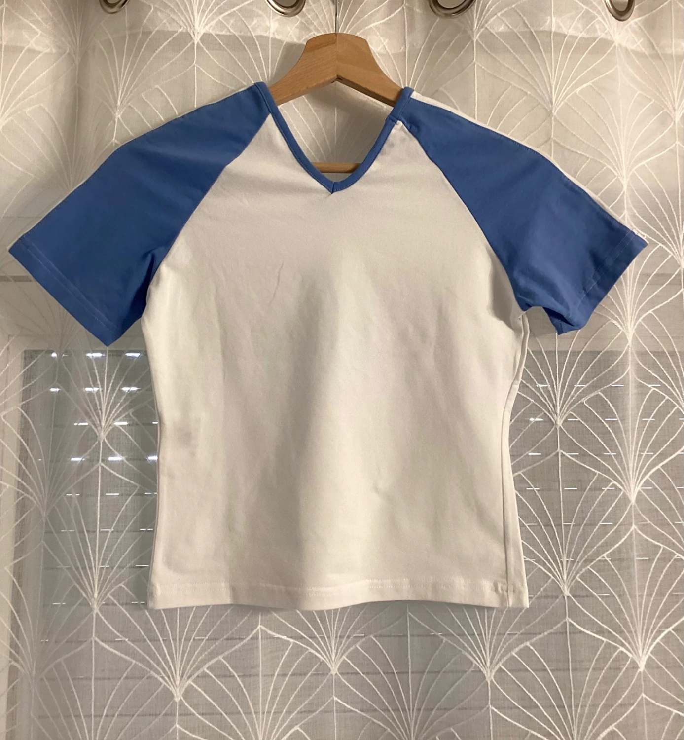 🤍💙 Top Blanc et Bleu - Coton/Elastane - Taille S