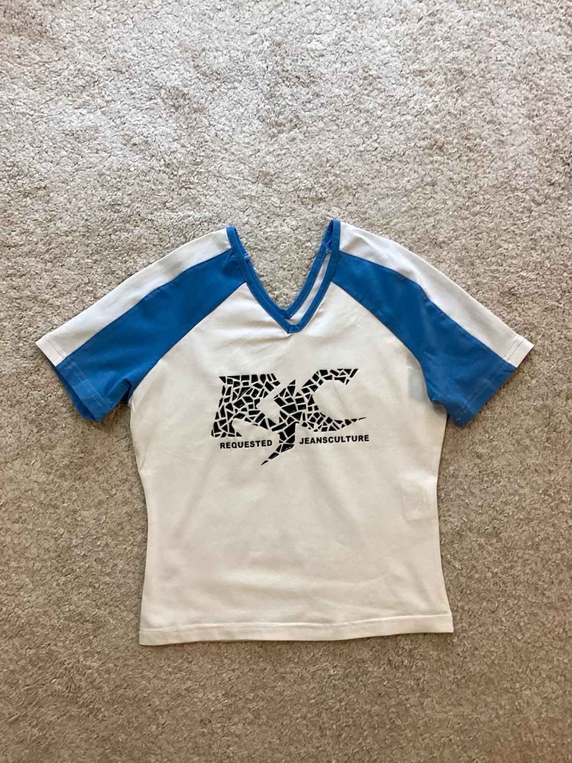 🤍💙 Top Blanc et Bleu - Coton/Elastane - Taille S