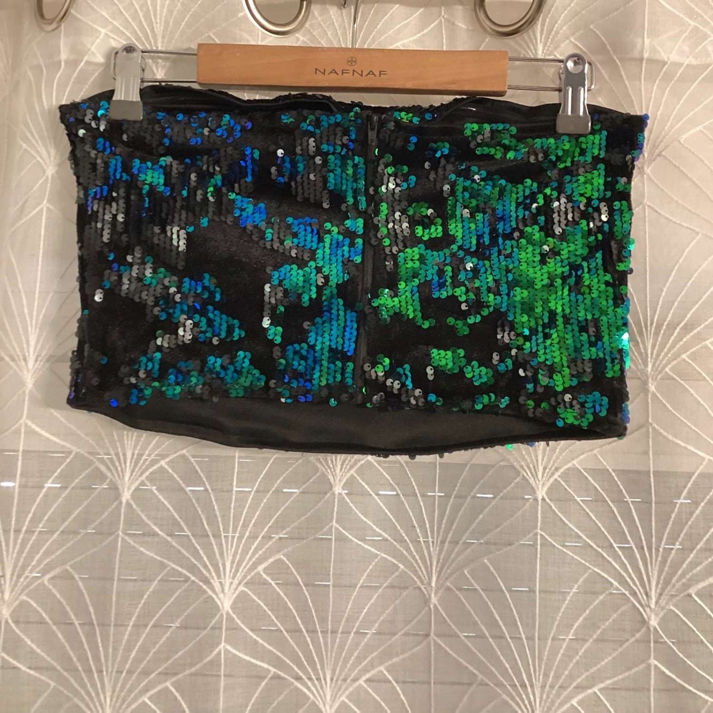 🍃 Top Shein Femme - Noir & Vert - Taille M