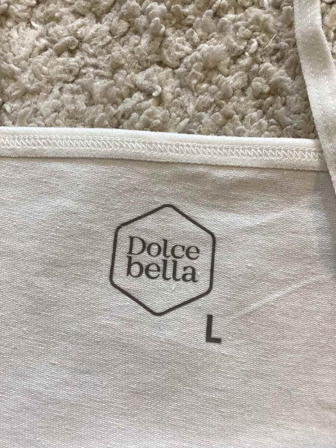 🤍 Top Dolce Bella à Bretelles - Blanc - Taille L - Coton/Elastane