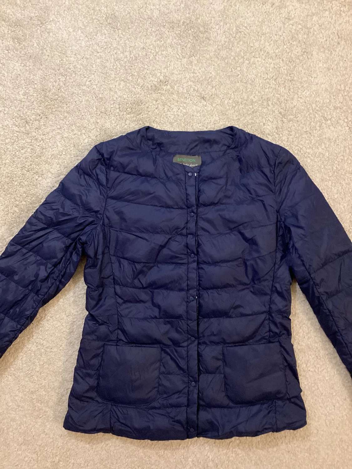 🧥 Veste Benetton Soft Light Down - Marine - Taille S