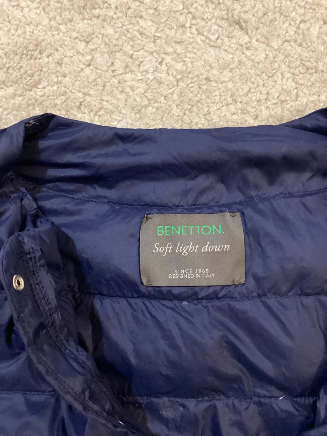 🧥 Veste Benetton Soft Light Down - Marine - Taille S