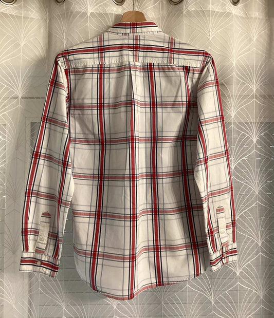 🌊 Chemise Tommy Hilfiger à Carreaux - Blanc/Rouge/Marine - Taille L/G